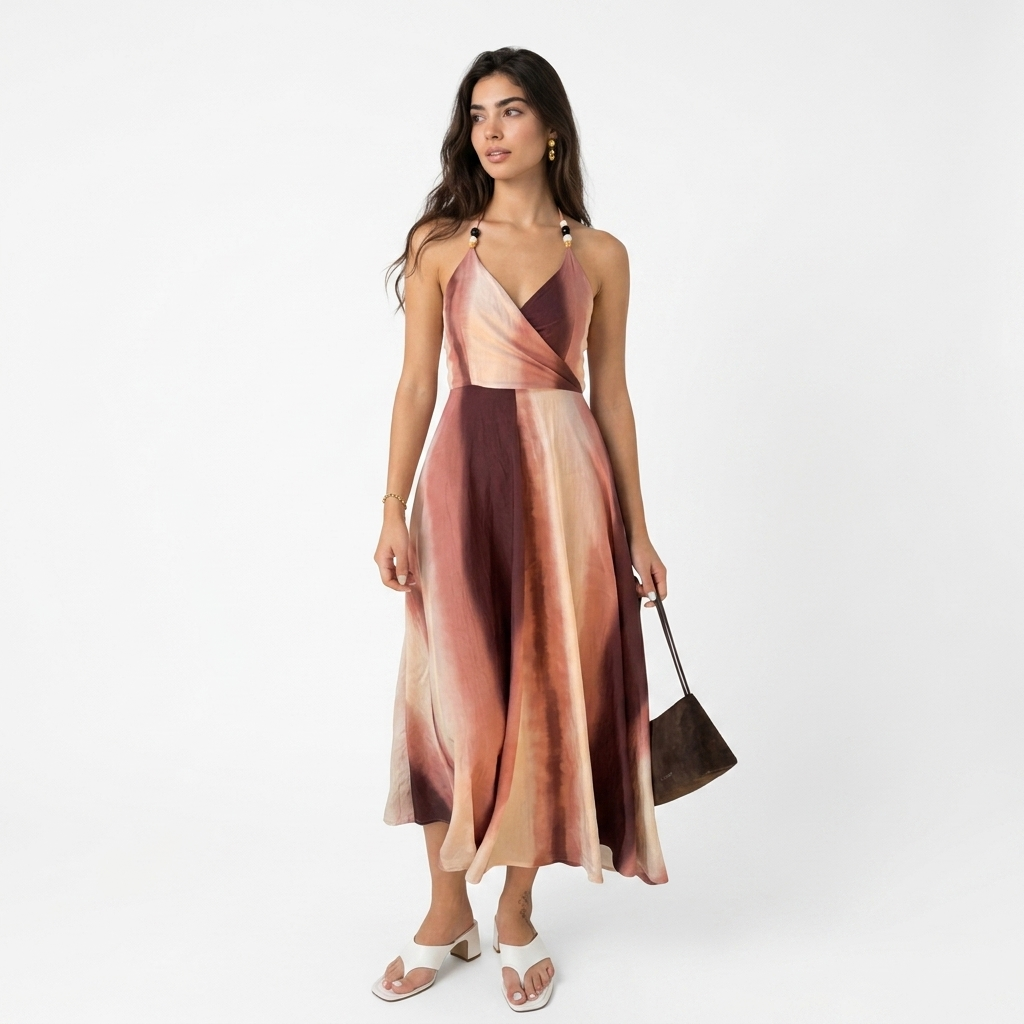 Terra Sienna Halter Dress