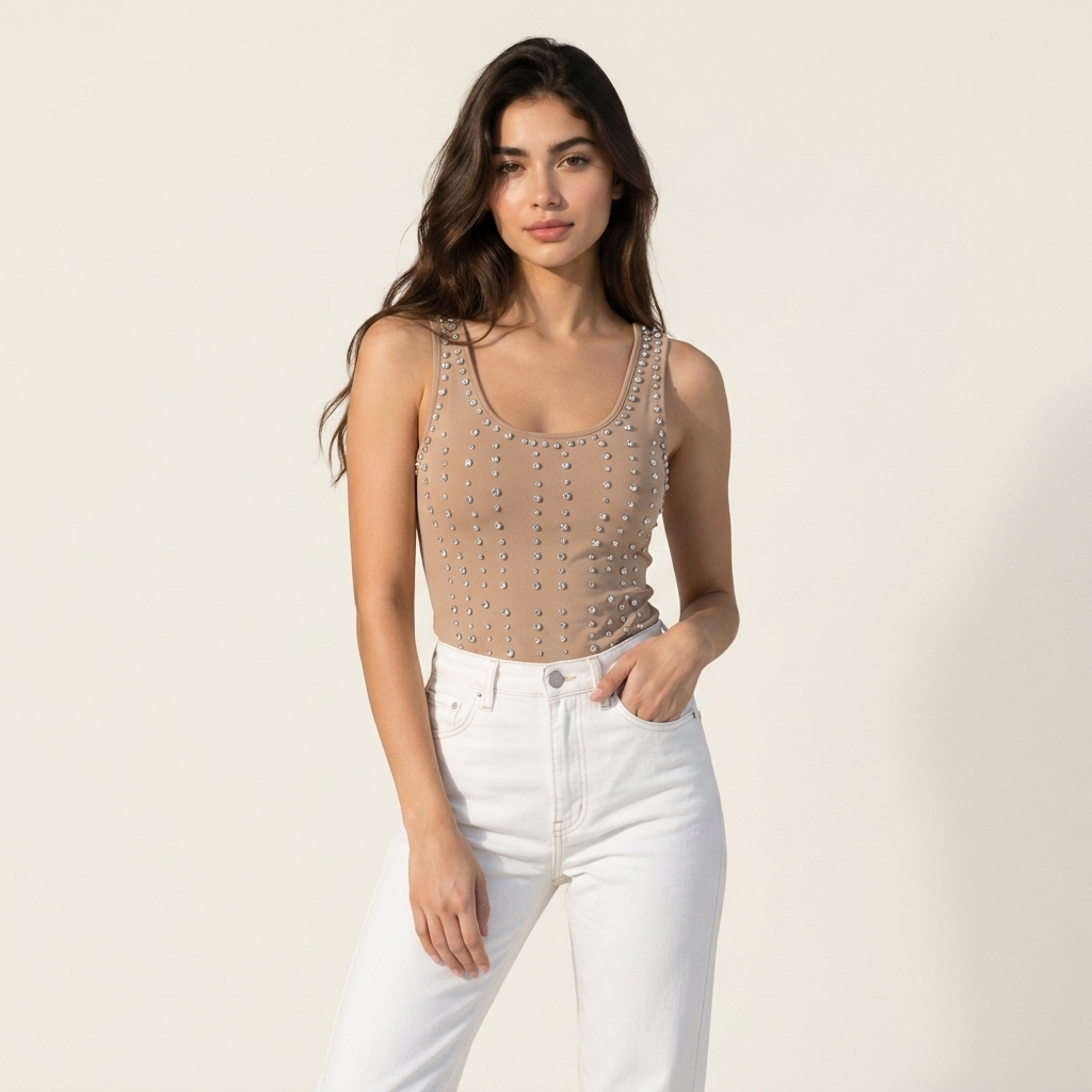 Aura Crystal-Embellished Tank