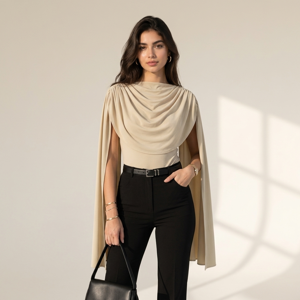 The Calliope Draped Cape