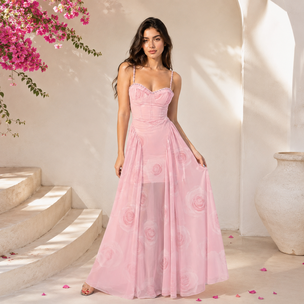 Rosé Étoile Maxi Dress