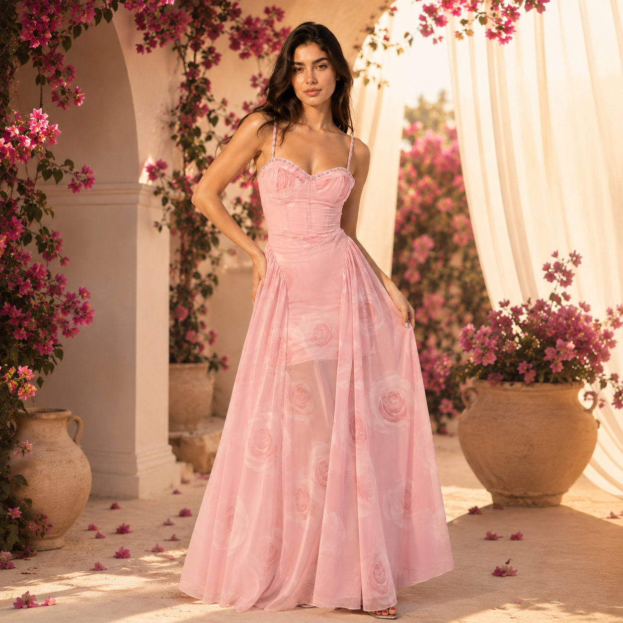 Rosé Étoile Maxi Dress
