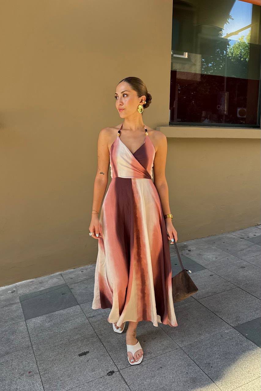 Terra Sienna Halter Dress