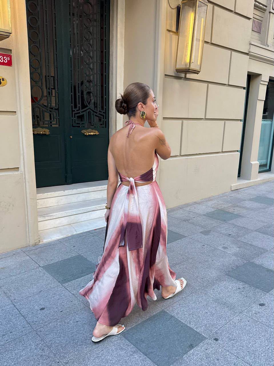 Terra Sienna Halter Dress