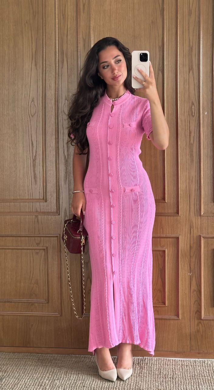 Rose Petal Knit Gown