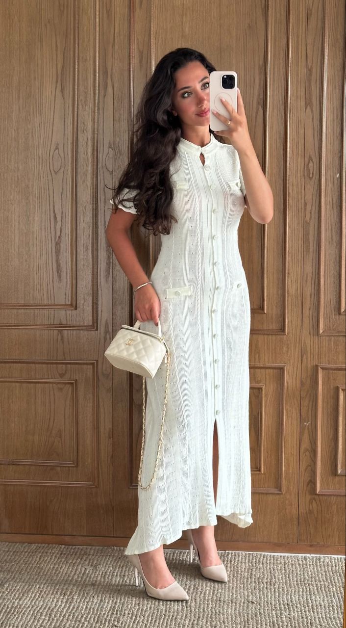 Rose Petal Knit Gown
