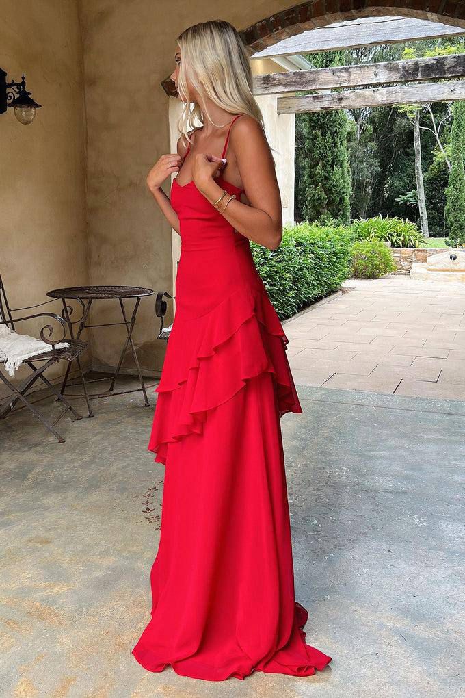 Rose Petal Cascade Gown