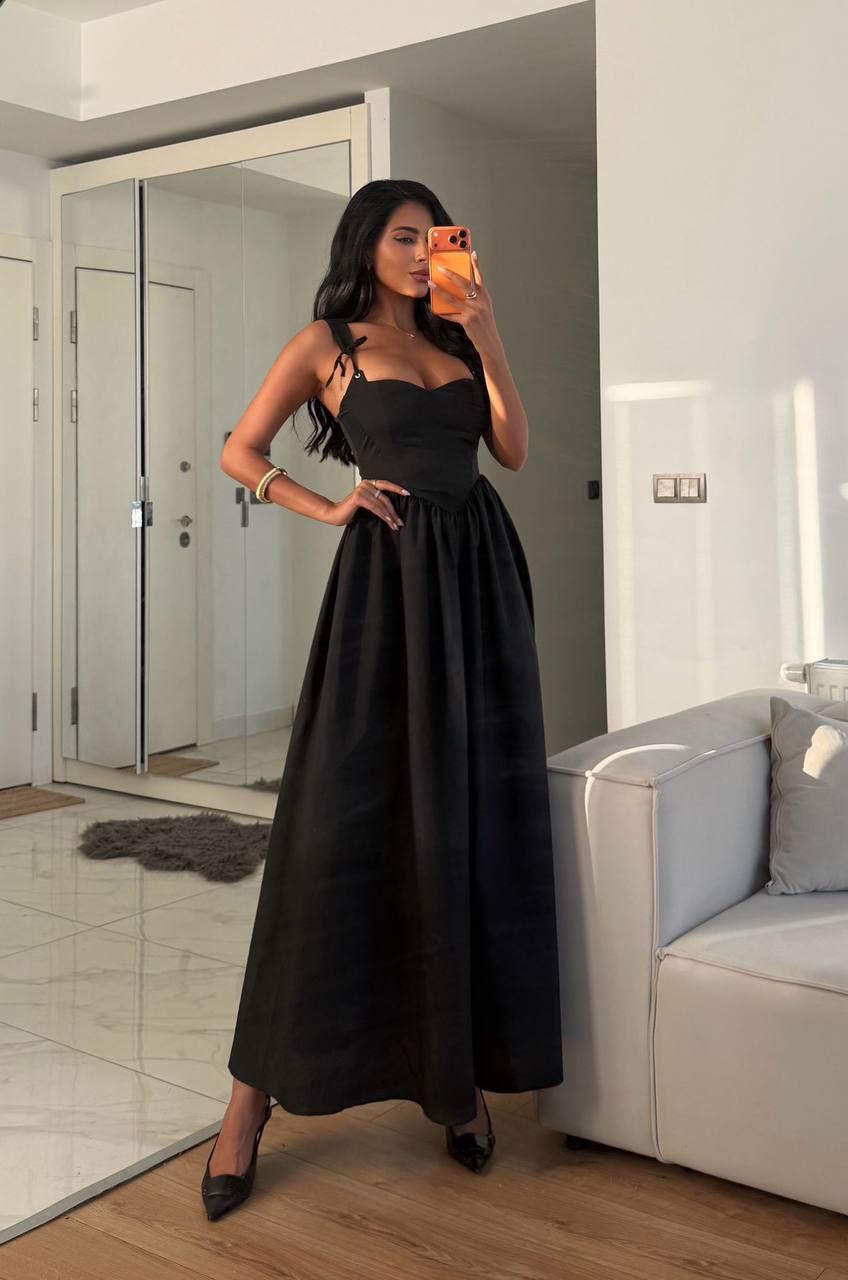 Rosso Sweetheart Corset Maxi Dress