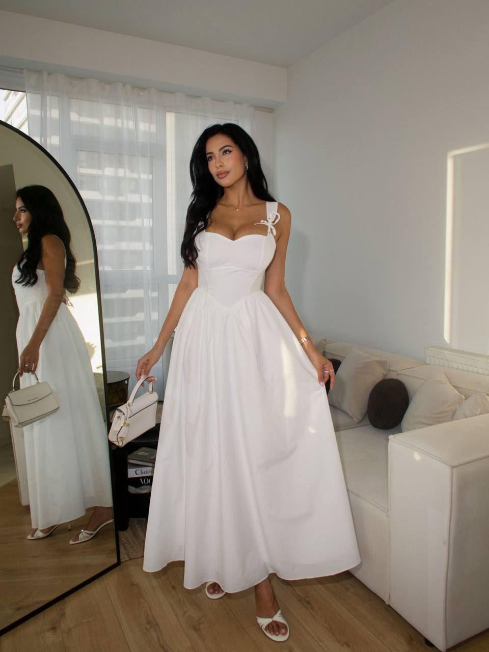 Rosso Sweetheart Corset Maxi Dress
