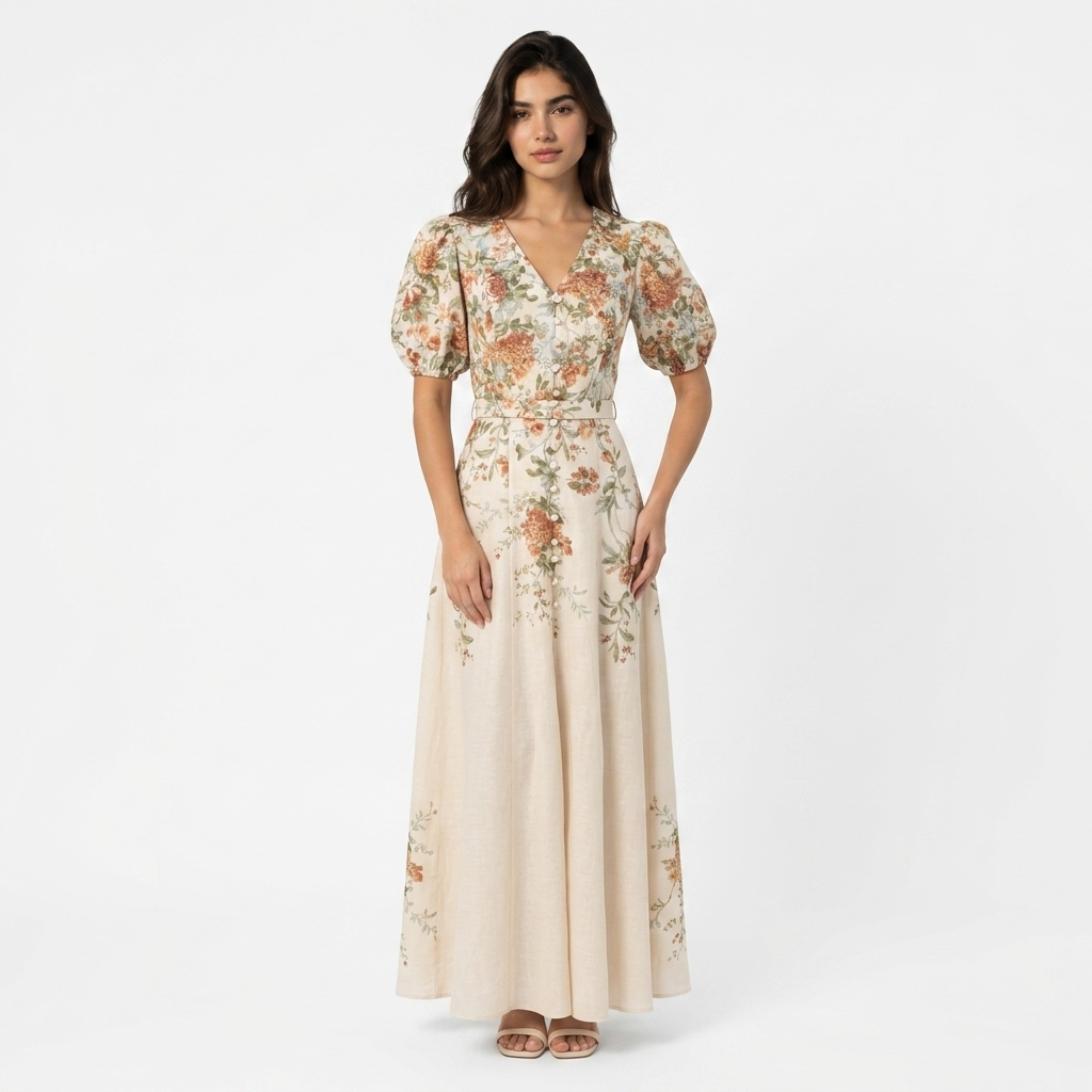 Botanical Muse Midi Dress