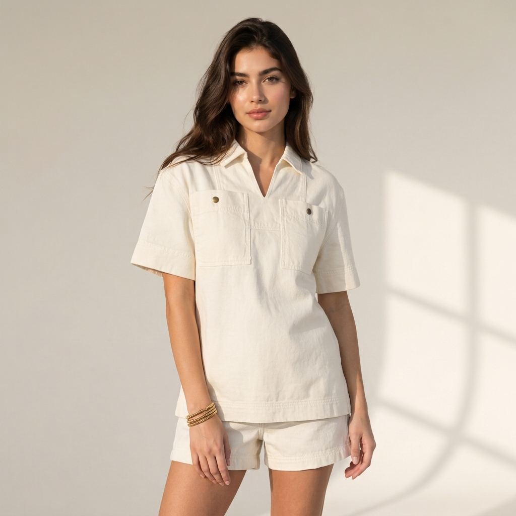Resort Linen Utility Shirt & Short Set