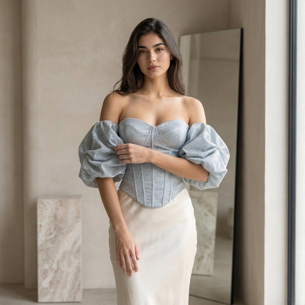Édition Noir Off-Shoulder Corset