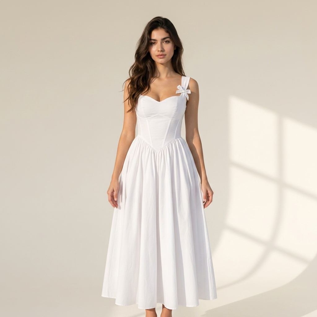 Rosso Sweetheart Corset Maxi Dress
