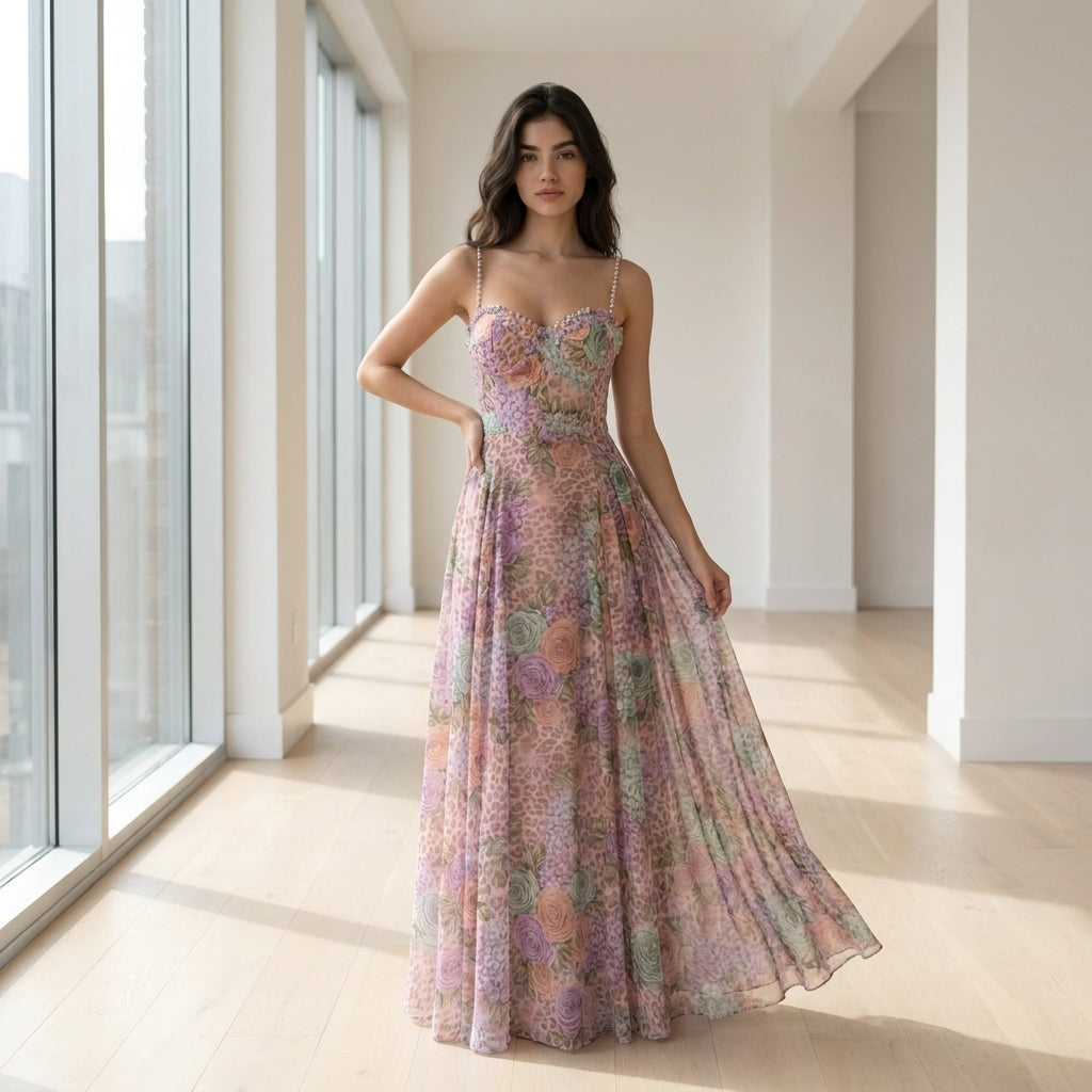 Rosé Étoile Maxi Dress
