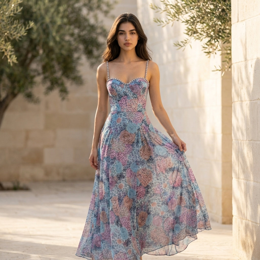 Rosé Étoile Maxi Dress