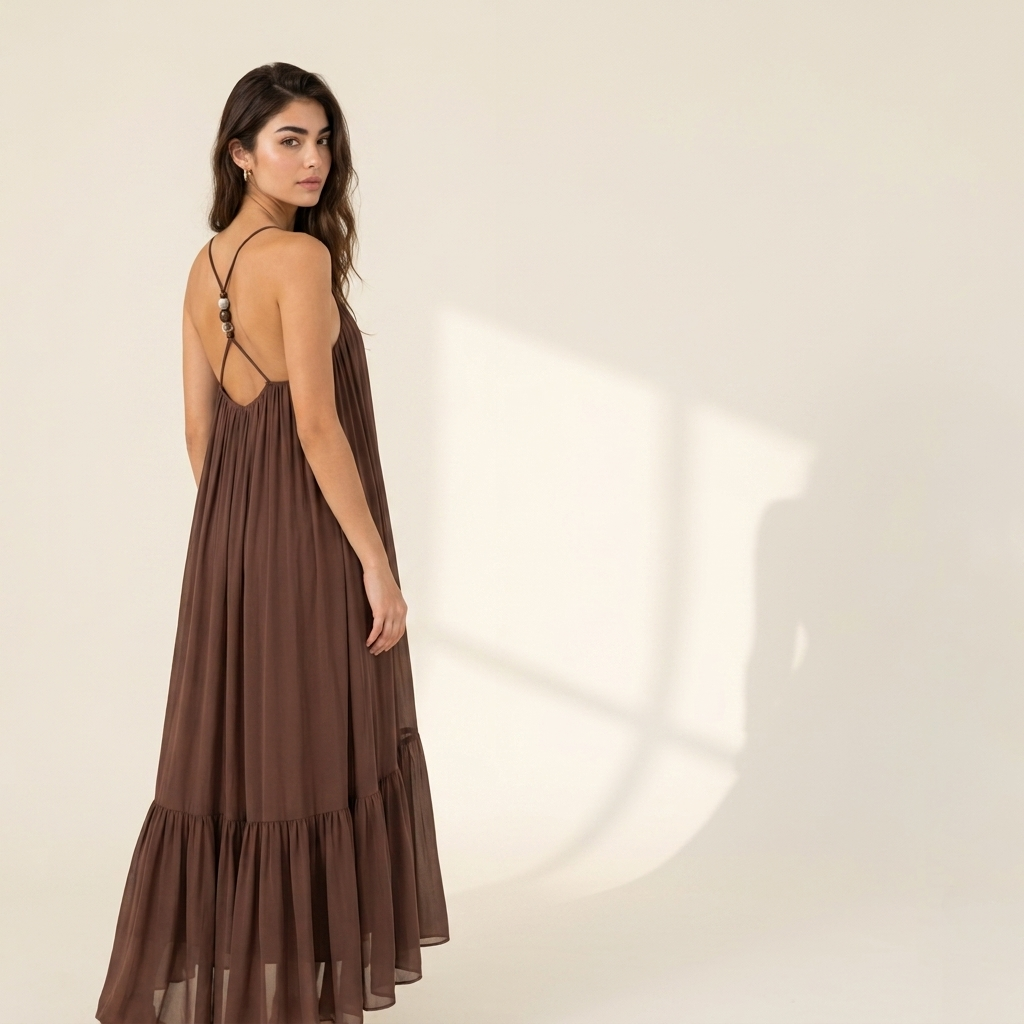 The Terra Cotta Pleated Maxi