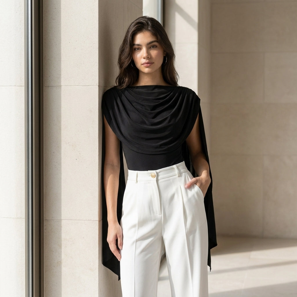 The Calliope Draped Cape