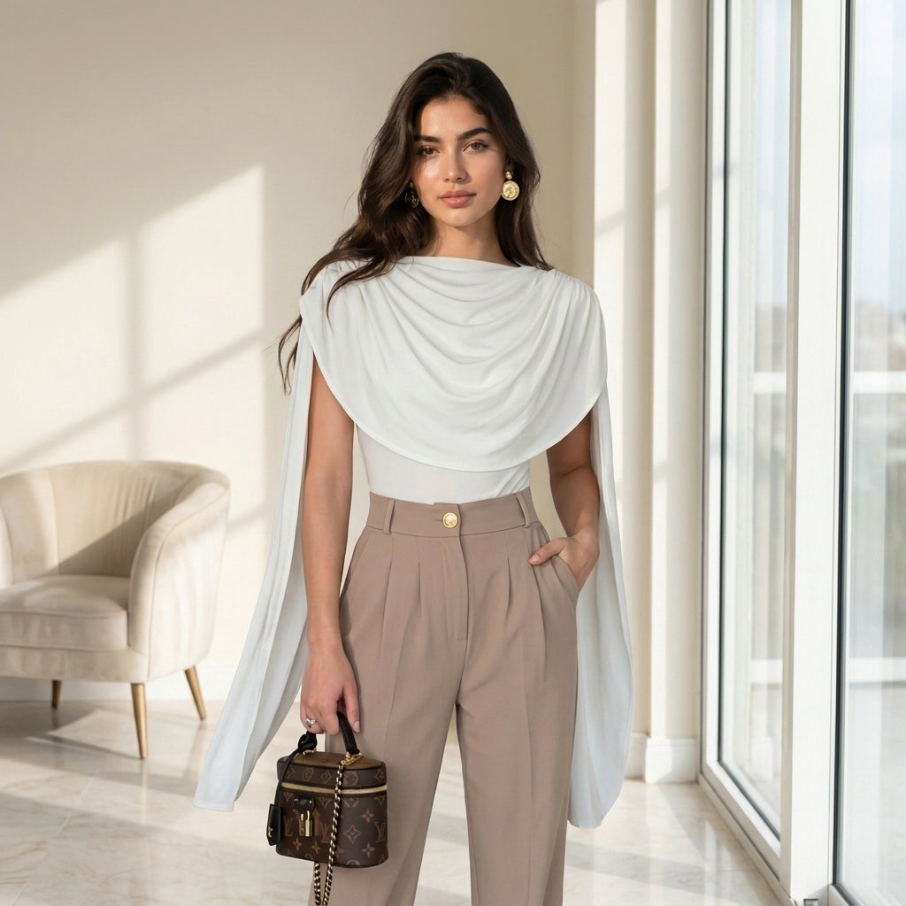 The Calliope Draped Cape