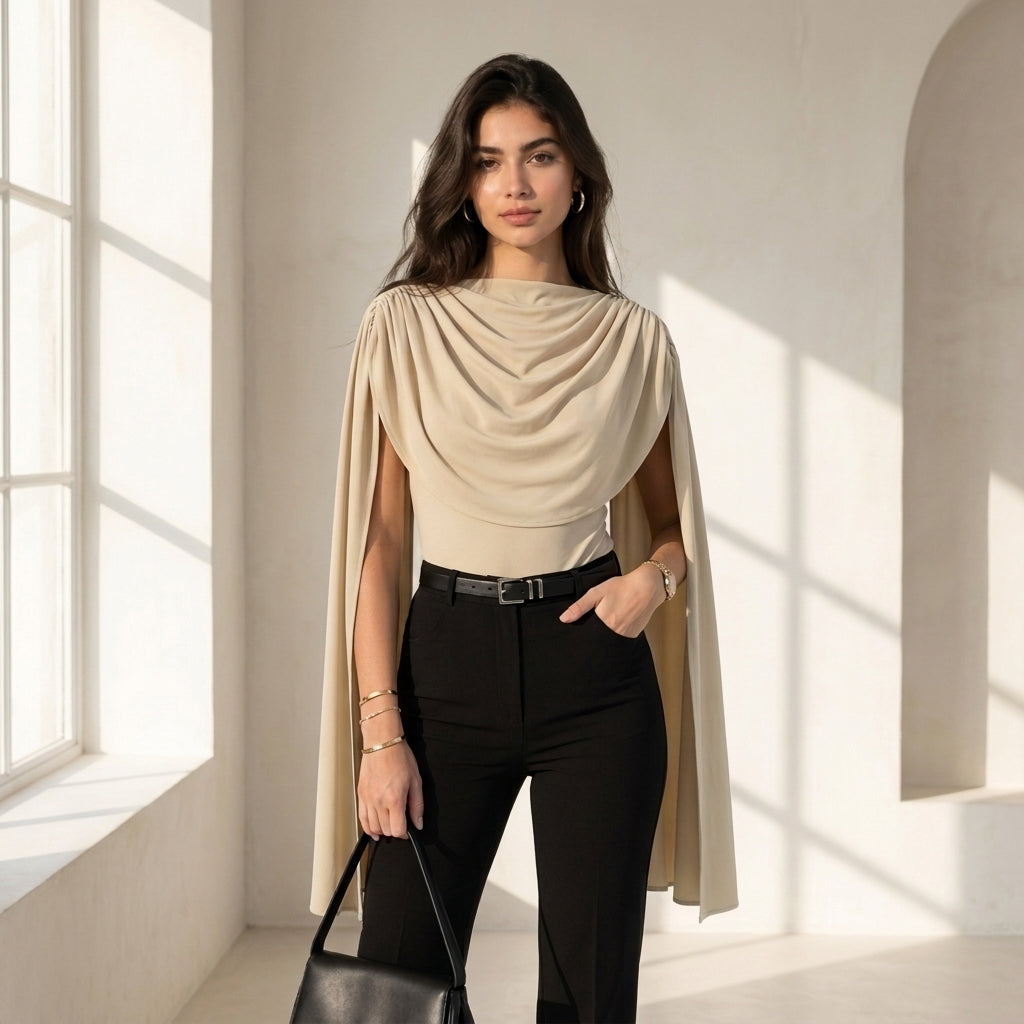 The Calliope Draped Cape
