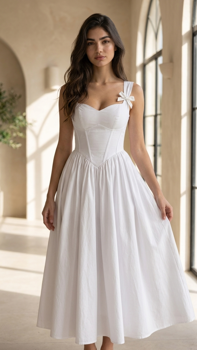 Rosso Sweetheart Corset Maxi Dress